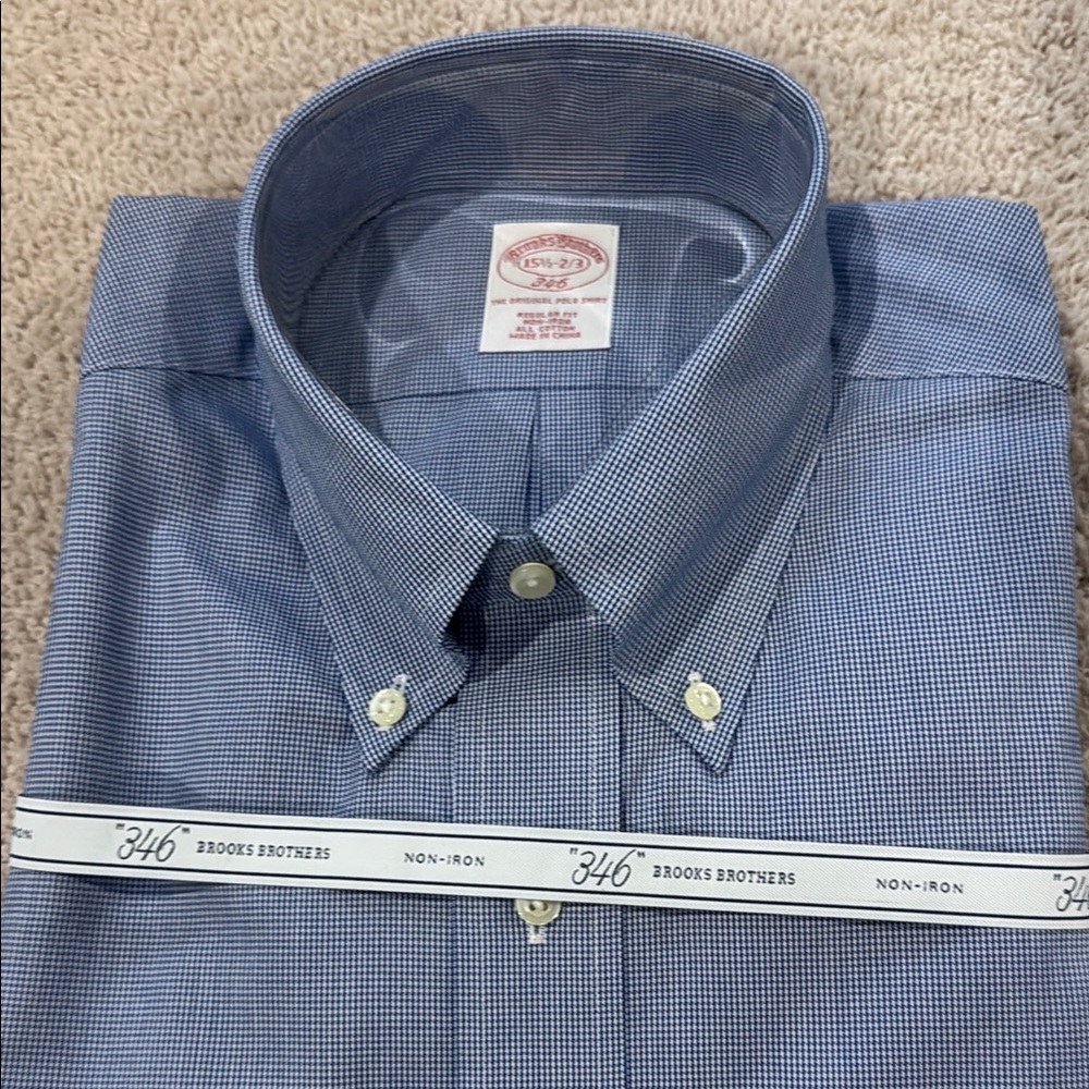 Brooks Brothers Men's Blue Non-Iron Shirt